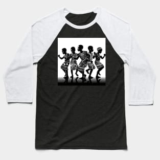 Afrocentric Kids Dancing Baseball T-Shirt